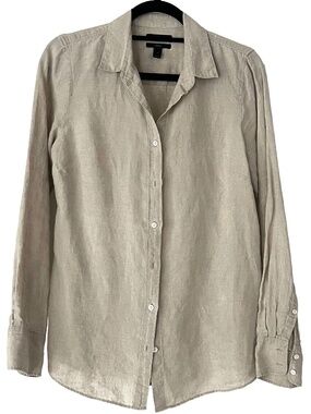 J Crew Linen Button Down Shirt